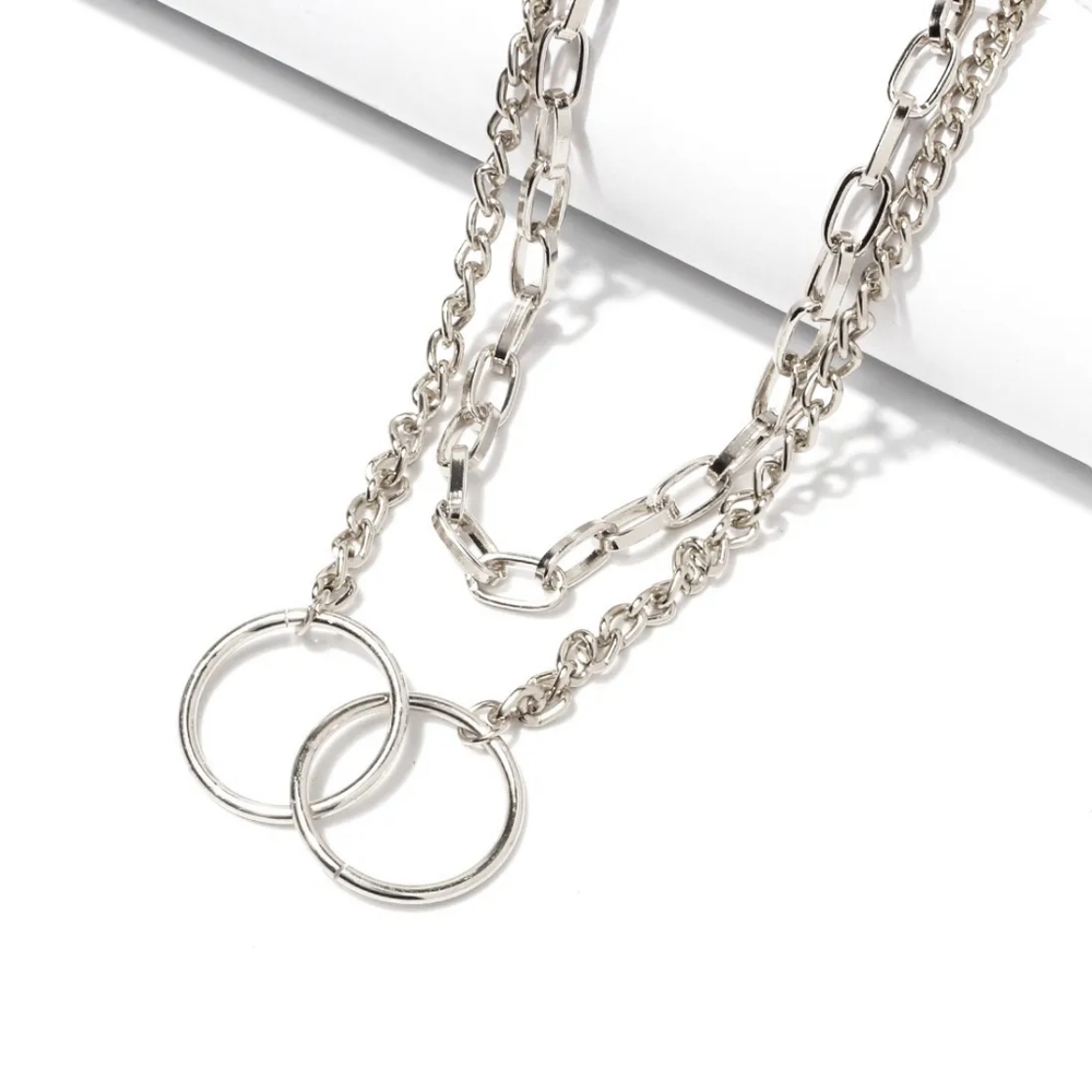3 Pack Double Layer Chunky Necklace